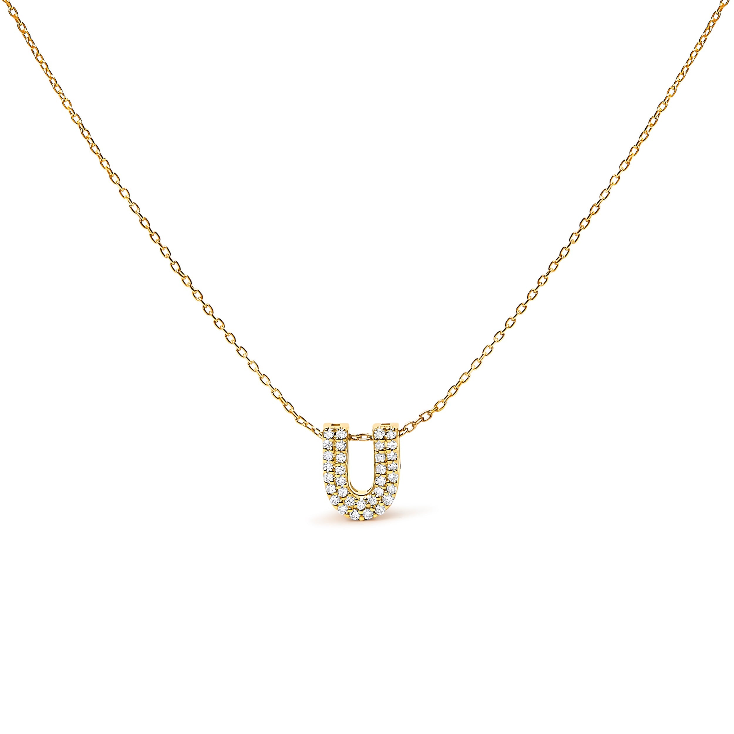 10K White Gold Diamond Accent "A" Initial Bubble Pendant Necklace by Bids.com
