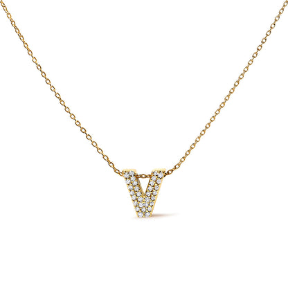 10K White Gold Diamond Accent "A" Initial Bubble Pendant Necklace by Bids.com