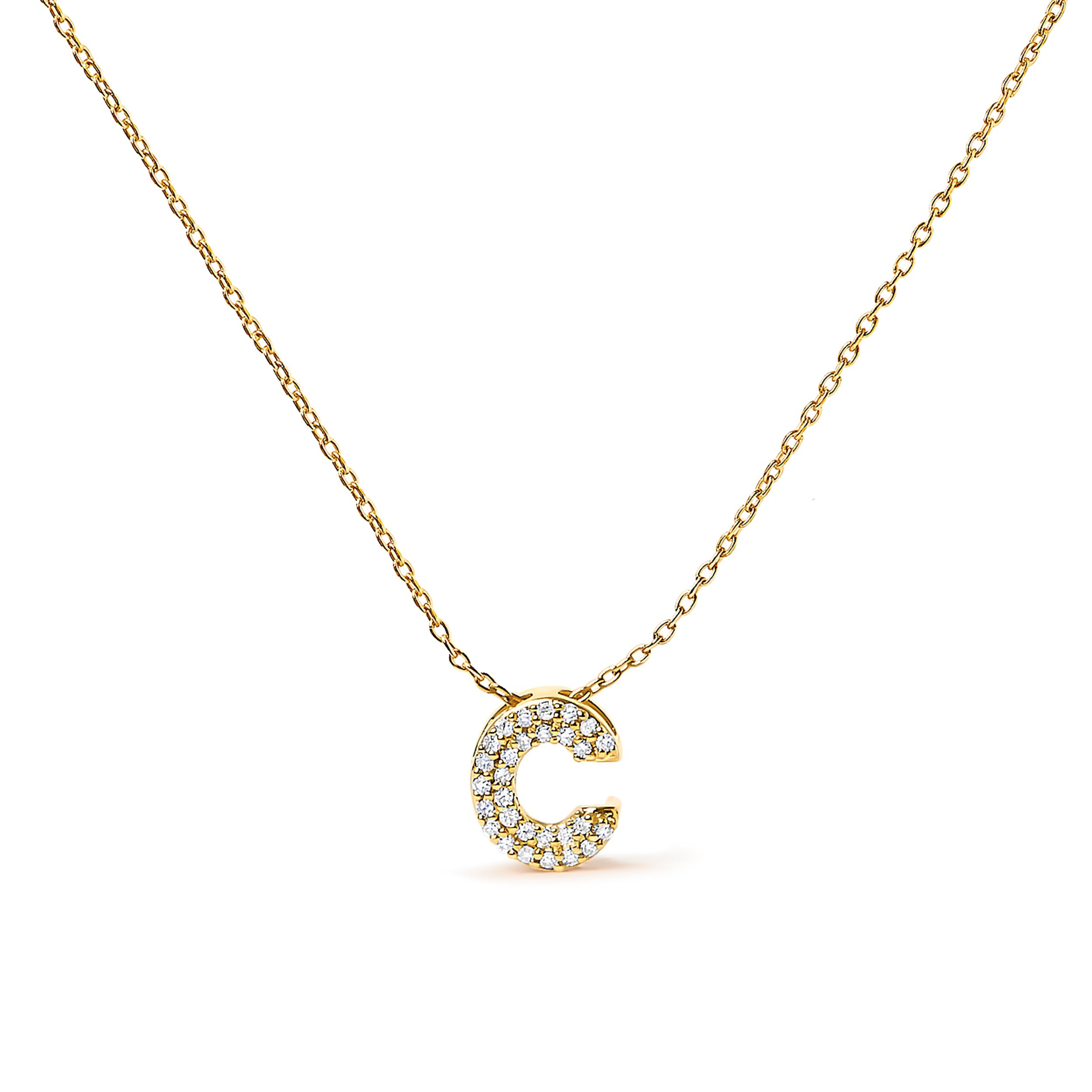 10K White Gold Diamond Accent "A" Initial Bubble Pendant Necklace by Bids.com