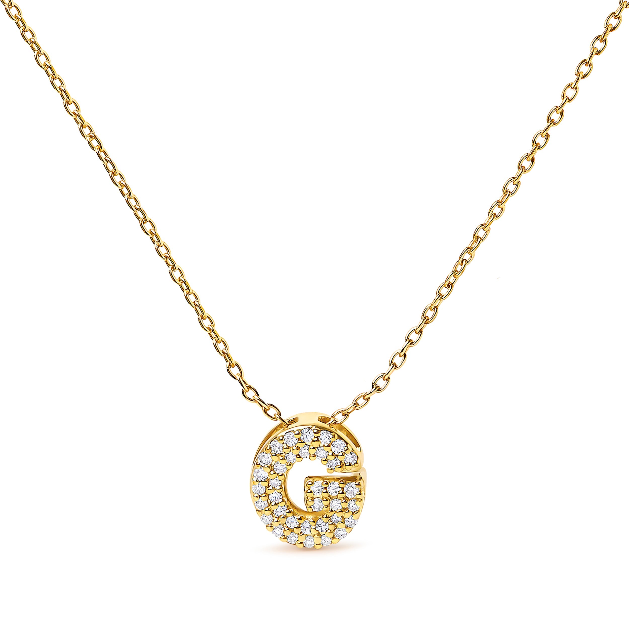 10K White Gold Diamond Accent "A" Initial Bubble Pendant Necklace by Bids.com