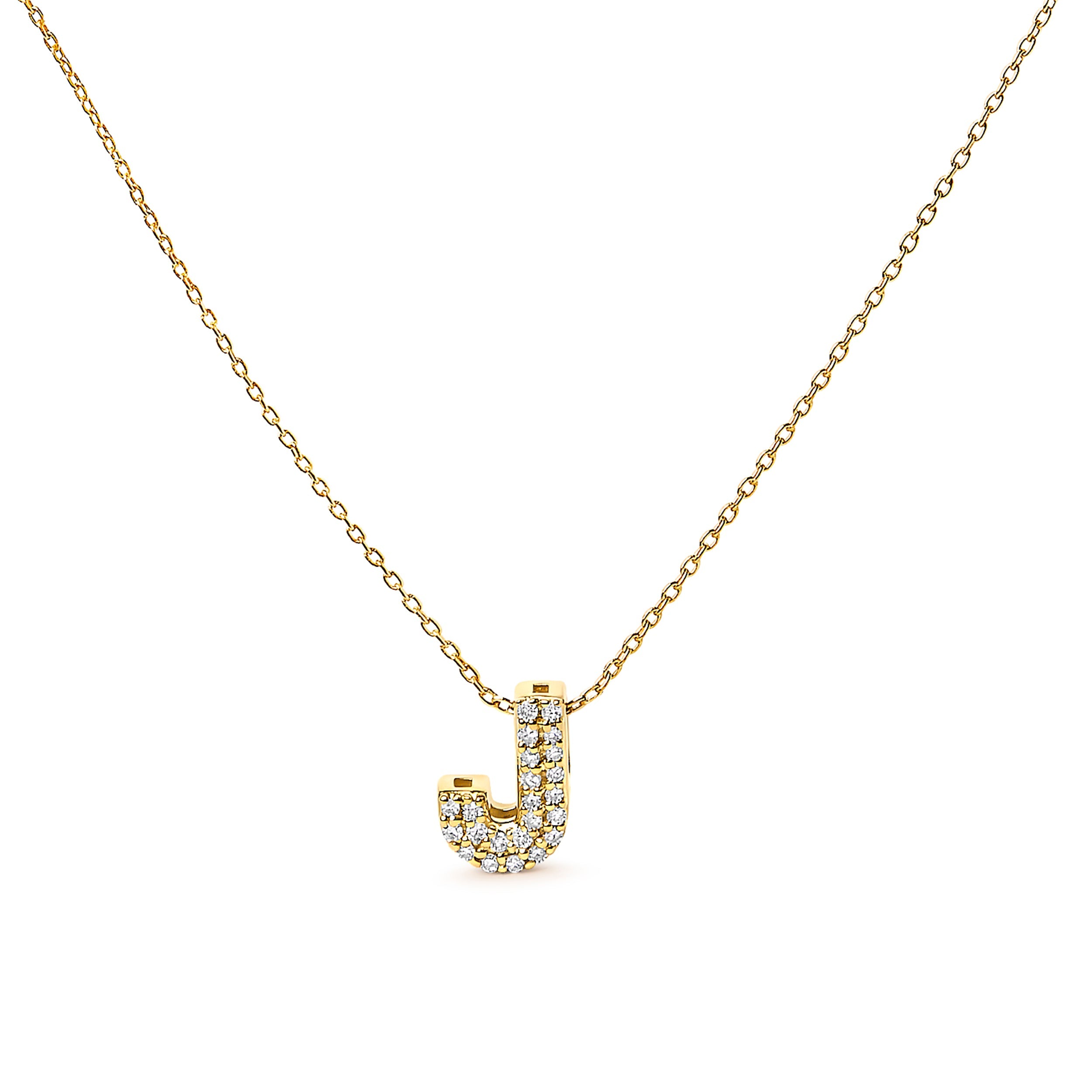 10K White Gold Diamond Accent "A" Initial Bubble Pendant Necklace by Bids.com