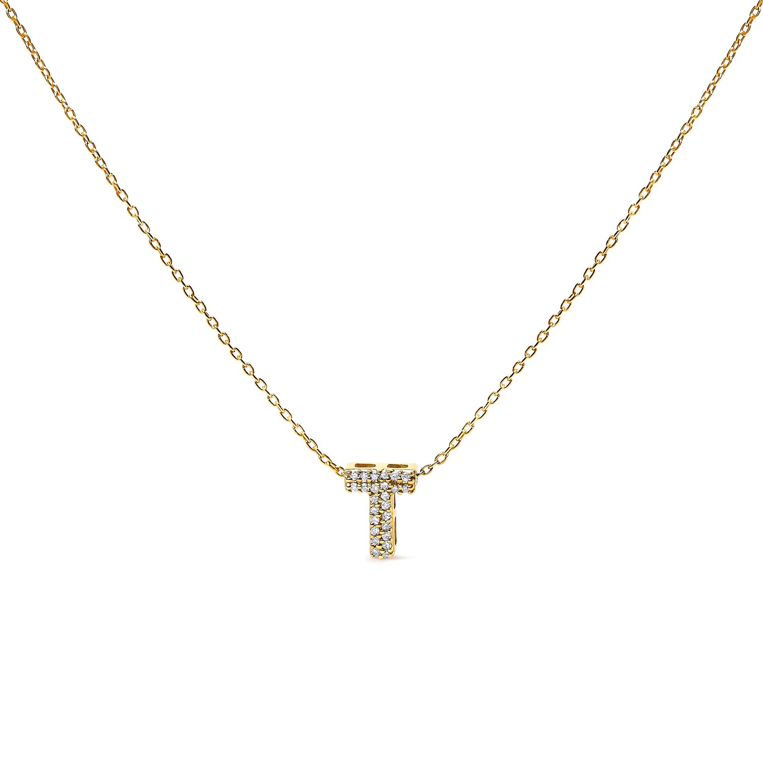 10K White Gold Diamond Accent "A" Initial Bubble Pendant Necklace by Bids.com