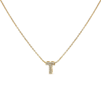 10K White Gold Diamond Accent "A" Initial Bubble Pendant Necklace by Bids.com