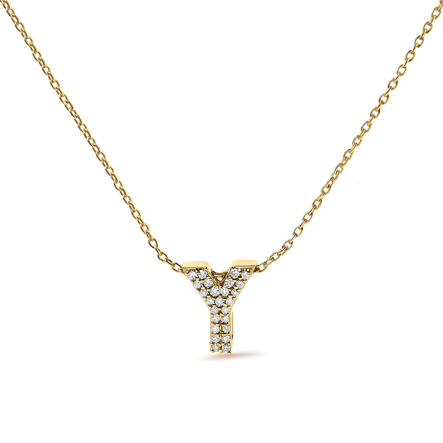 10K White Gold Diamond Accent "A" Initial Bubble Pendant Necklace by Bids.com