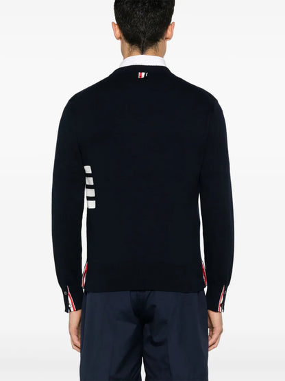 Thom Browne Men 4-Stripe Detail Sweater by Luosophy