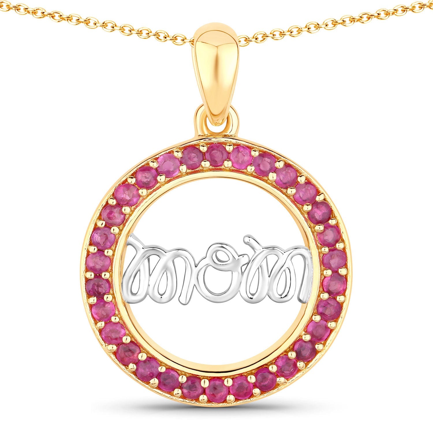 0.64 Carat Genuine Ruby .925 Sterling Silver Pendant by Bids.com