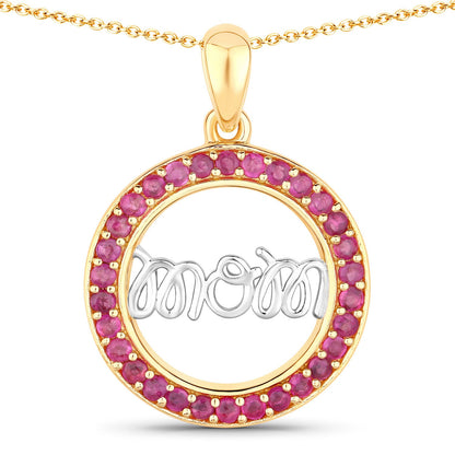 0.64 Carat Genuine Ruby .925 Sterling Silver Pendant by Bids.com