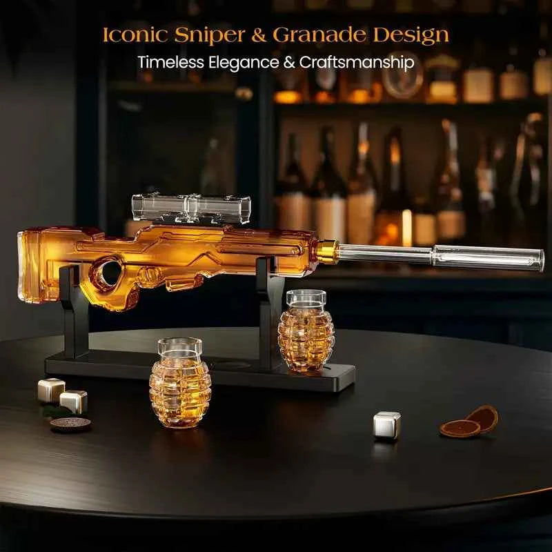 Sniper Whiskey Decanter Set