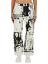Alexander Mcqueen Men Workwear Jeans With Fold Print by Luosophy