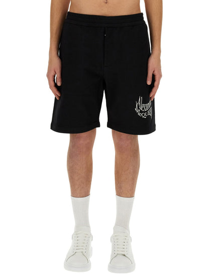Alexander Mcqueen Men Bermuda With Logo by Luosophy