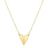 14k Yellow Gold High Polish Elongated Heart Necklace  DestGlow