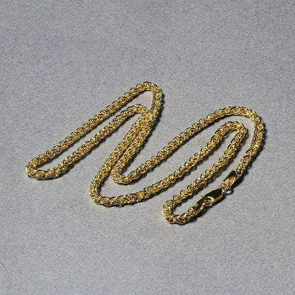 14k Yellow Gold 2.8mm Light Weight Wheat Chain by Bids.com