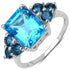 4.72 Carat Genuine Swiss Blue Topaz & London Blue Topaz .925 Sterling Silver Ring by Bids.com