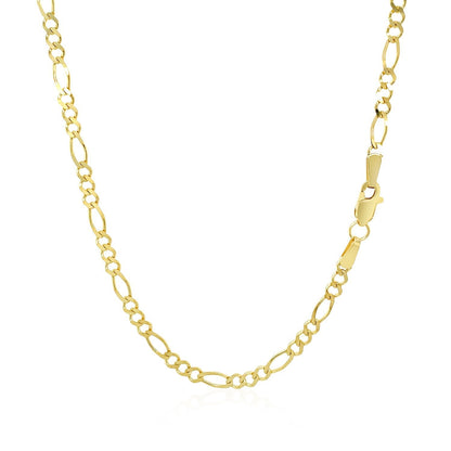 2.8mm 14k Yellow Gold Solid Figaro Chain by Bids.com