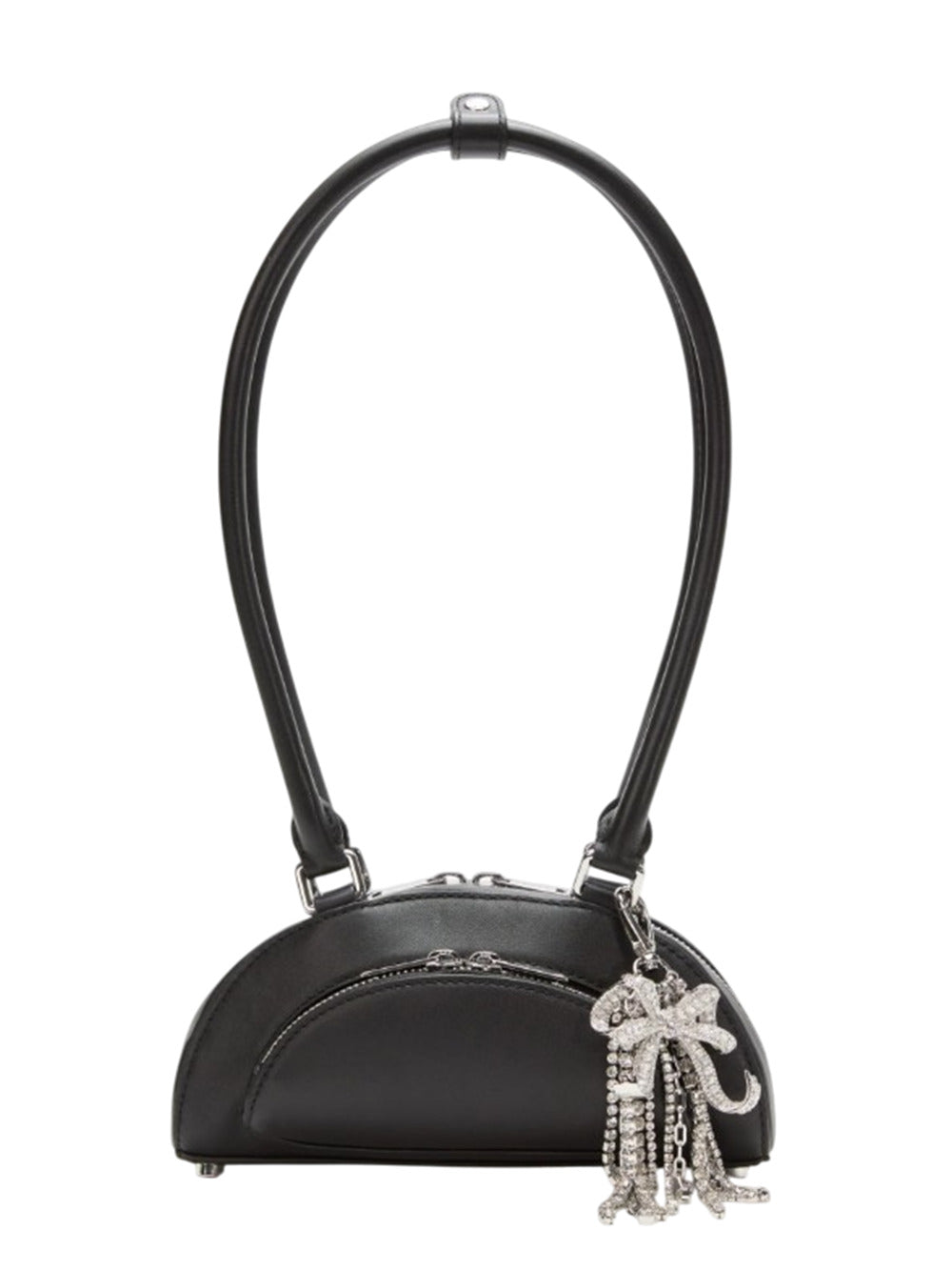 Self-Portrait Women Mini Black Leather Charm Crossbody Bag by Luosophy