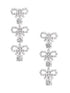 Self-Portrait Women Crystal Micro Bow Tiered Earrings by Luosophy