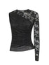 Self-Portrait Women One Shoulder Floral Lace Top by Luosophy
