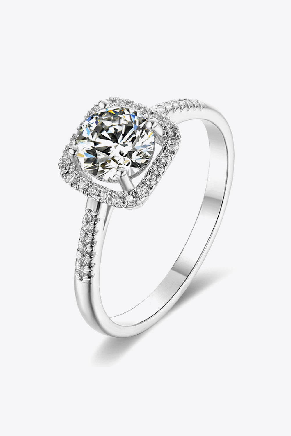 1 Carat Sparkala™ and Zircon Ring (Platinum Over Pure Sterling Silver) by Sparkala