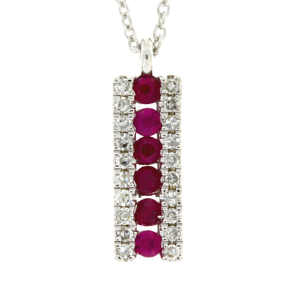 .30ct Ruby Diamond Fashion Pendants 14KT White Gold by Bids.com
