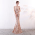 Off the Shoulder Gown Long Fish Tail Sequined Evening Dress Slim Fit Slimming Dress by Ragazza