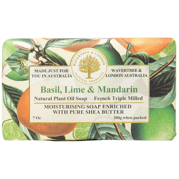 Wavertree &amp; London Basil Lime Mandarin Natural Luxury Soap Bar 7 Oz by Pasteur Pharmacy
