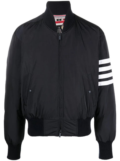 Thom Browne Men Bomber Jacket With 4-Stripe Detail by Luosophy