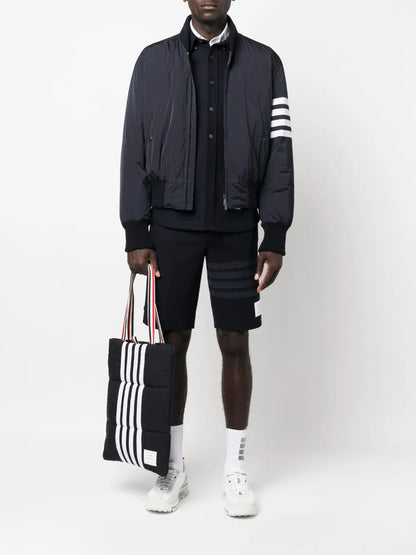Thom Browne Men Bomber Jacket With 4-Stripe Detail by Luosophy