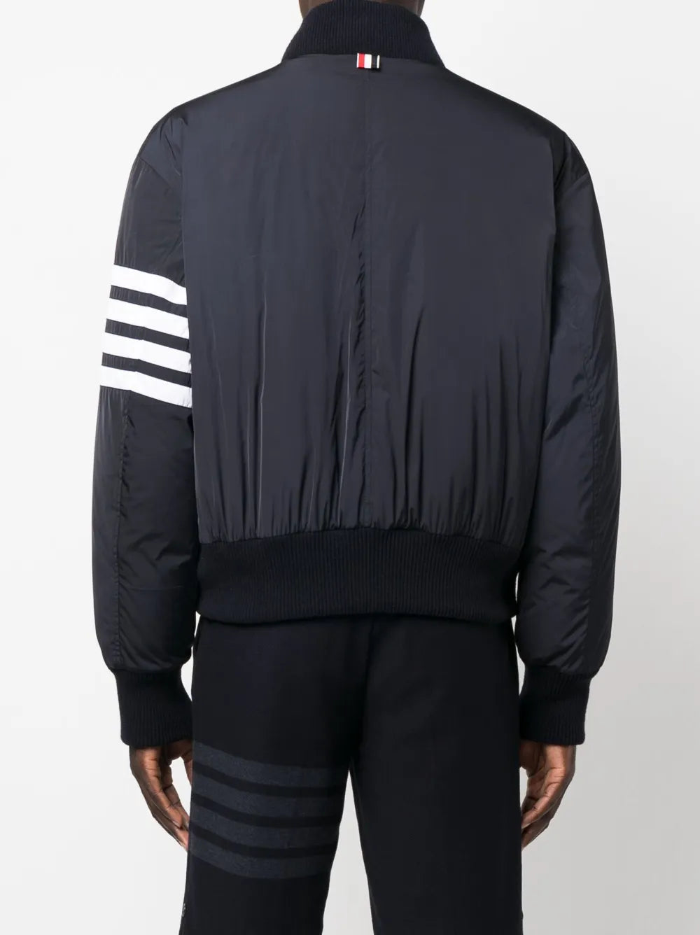 Thom Browne Men Bomber Jacket With 4-Stripe Detail by Luosophy