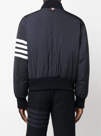 Thom Browne Men Bomber Jacket With 4-Stripe Detail by Luosophy