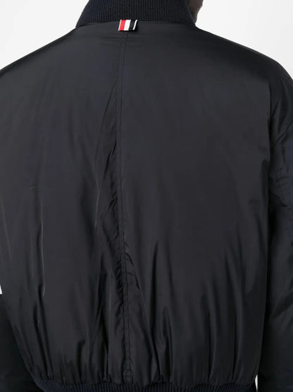 Thom Browne Men Bomber Jacket With 4-Stripe Detail by Luosophy