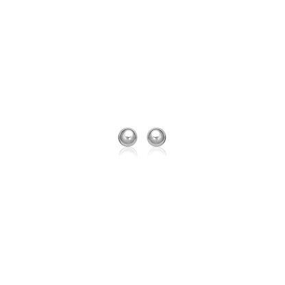 14k White Gold Spherical Stud Earrings (3.0 mm) by Bids.com