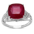 4.20 ct. t.w. Glass Filled Ruby and White Topaz Ring in Sterling Silver by Bids.com