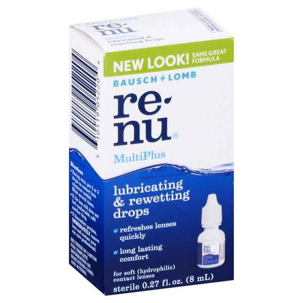 ReNu MultiPlus Sterile Lubricating &amp; Rewetting Drops 0.27 Oz Box