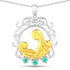 0.09 Carat Genuine Emerald .925 Sterling Silver Pendant by Bids.com
