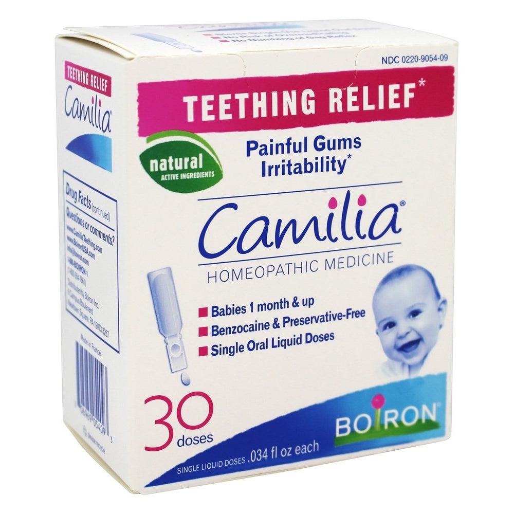 Boiron Camilia, Homeopathic Medicine Teething Relief, 30 Single Liquid Doses by Pasteur Pharmacy