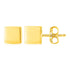 14k Yellow Gold Polished Cube Post Earrings by Bids.com