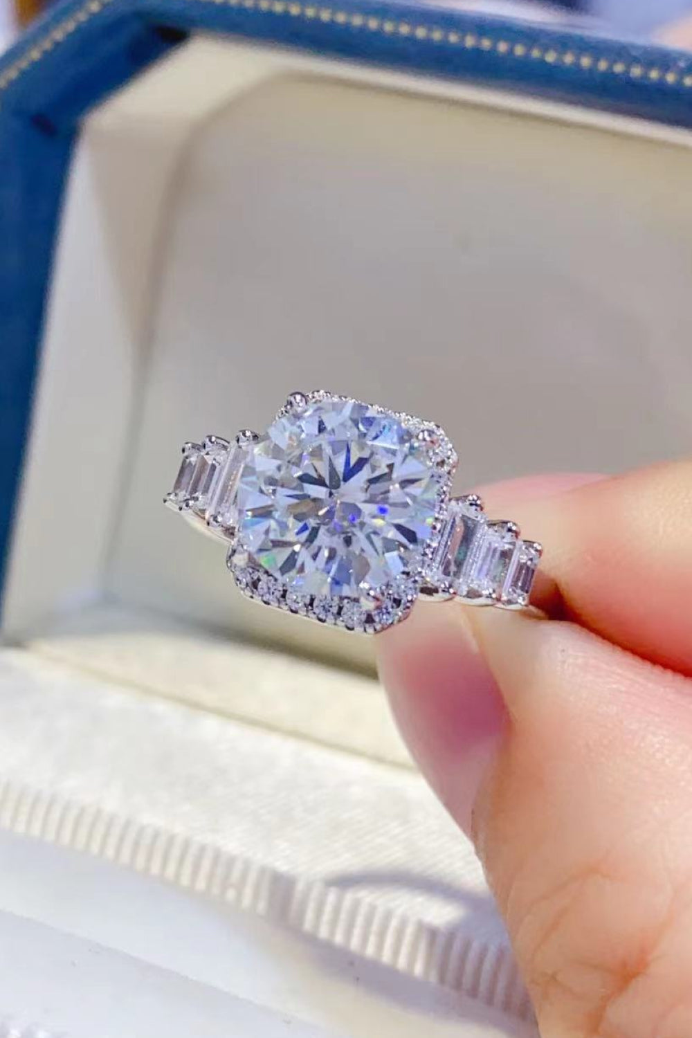 3 Carat Sparkala™ Platinum Over Pure Sterling Silver Ring by Sparkala