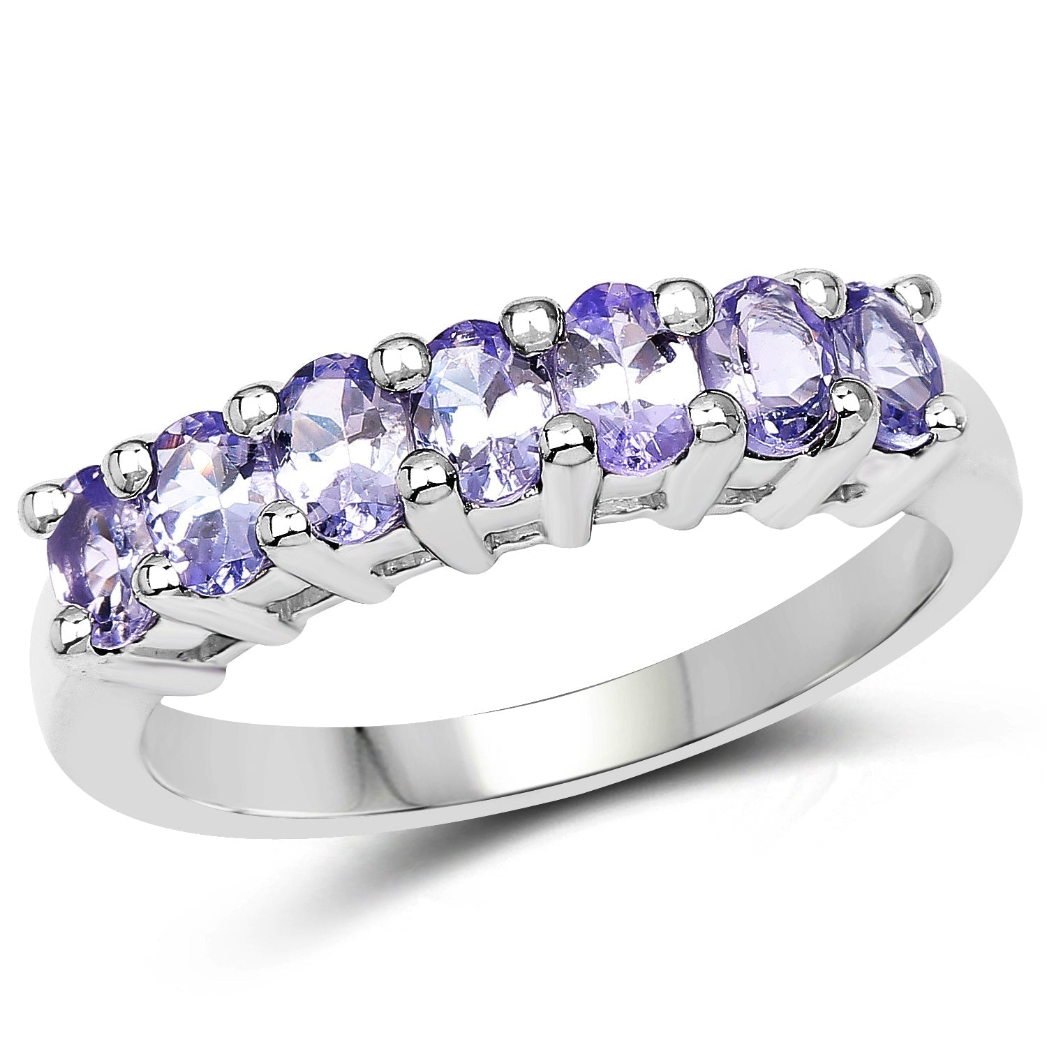 1.19 Carat Genuine Tanzanite .925 Sterling Silver Ring  DestGlow