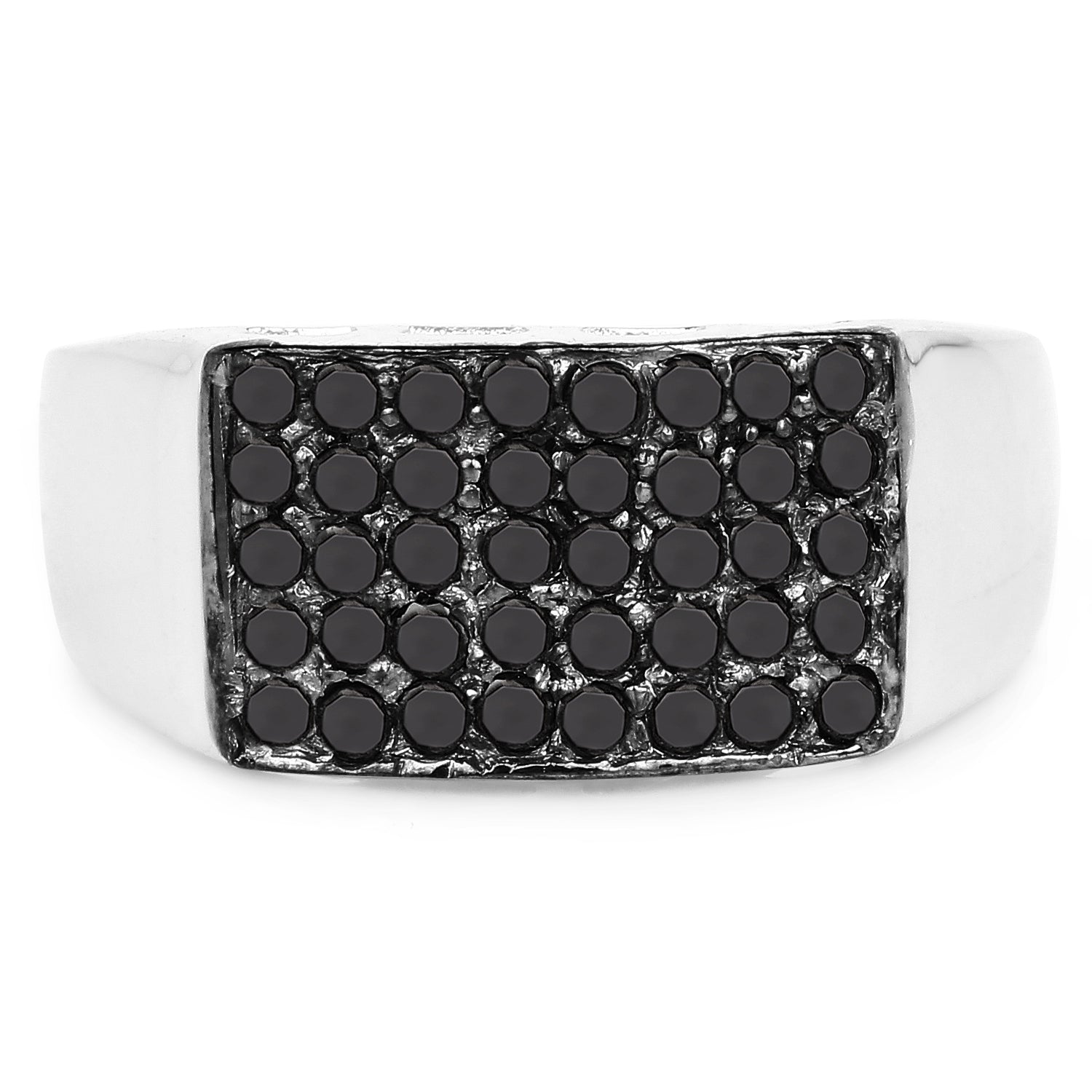 0.43 Carat Genuine Black Diamond .925 Sterling Silver Ring by Bids.com