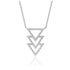 Triple Triangle Pendant with Diamonds in 14k White Gold (1/5 cttw) by Bids.com