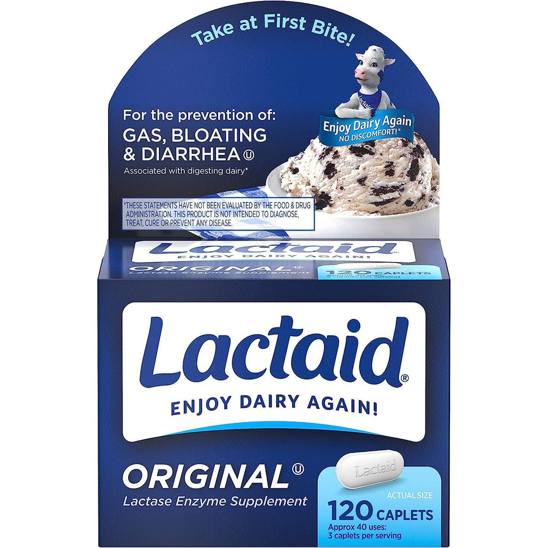 Lactaid Original Strength Lactose Intolerance Relief Caplets With Natural Lactase Enzyme 