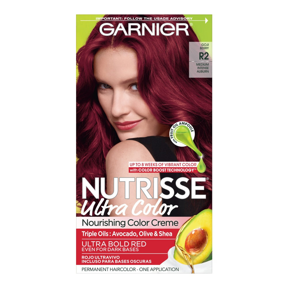 Garnier Nutrisse Ultra Hair Color R2 Medium Intense Auburn 1 Ct by Pasteur Pharmacy