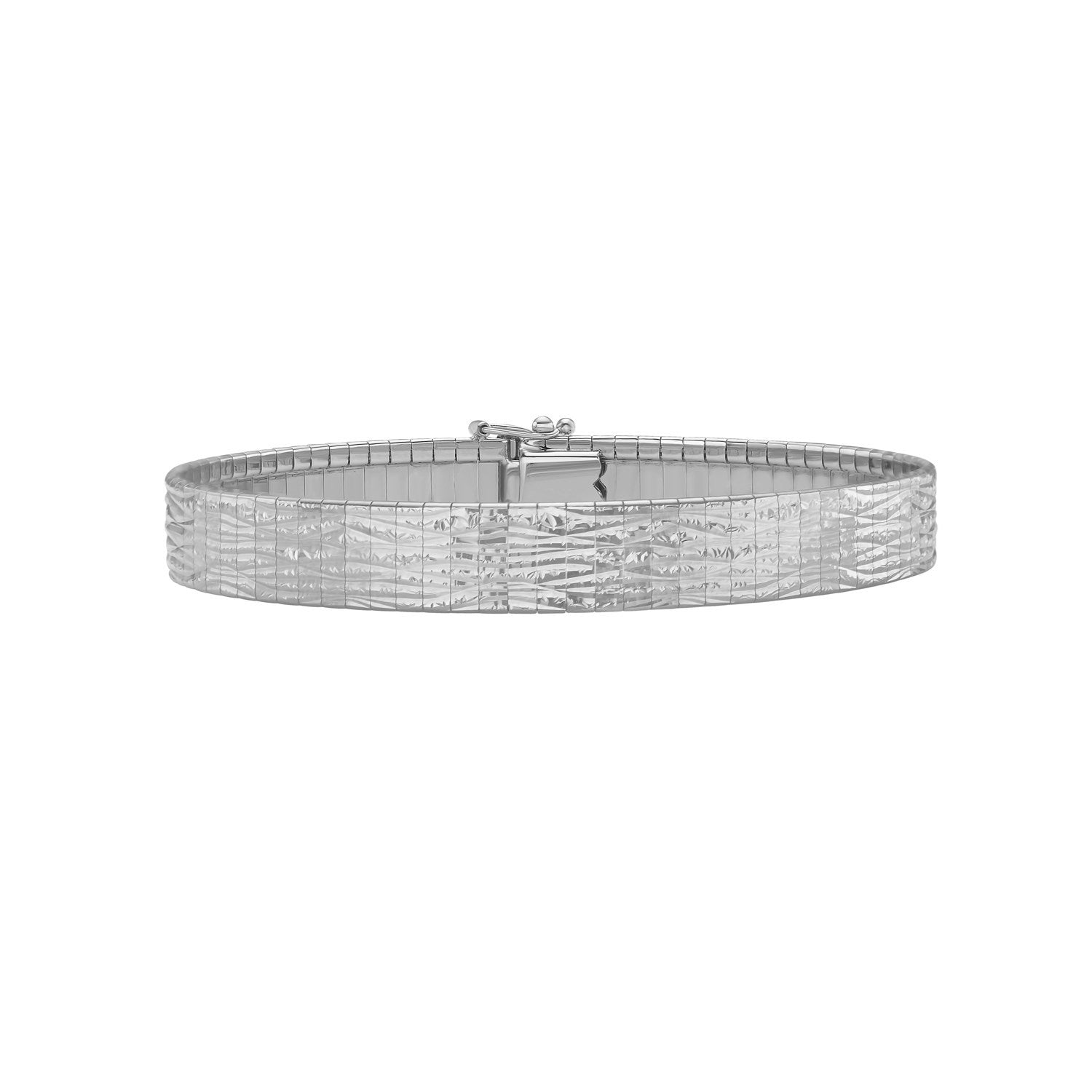 14k White Gold Glacier Bracelet (8.10 mm) by Bids.com