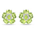 18K White Gold Plated 9.26 Carat Genuine Peridot and White Topaz .925 Sterling Silver Earrings by Bids.com