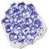 6.27 Carat Genuine Tanzanite .925 Sterling Silver Ring by Bids.com