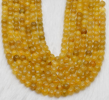 Golden Rutile AAA Grade 6mm, 8mm, 10mm Round Beads  DestGlow