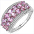 2.00 Carat Genuine Pink Sapphire & White Topaz .925 Sterling Silver Ring by Bids.com