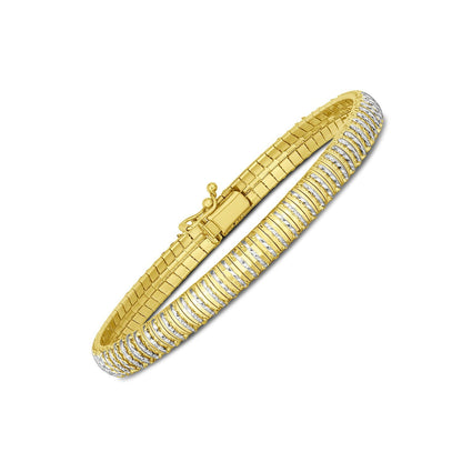 14k Yellow Gold Diamante Flex Bracelet (5.80 mm) by Bids.com