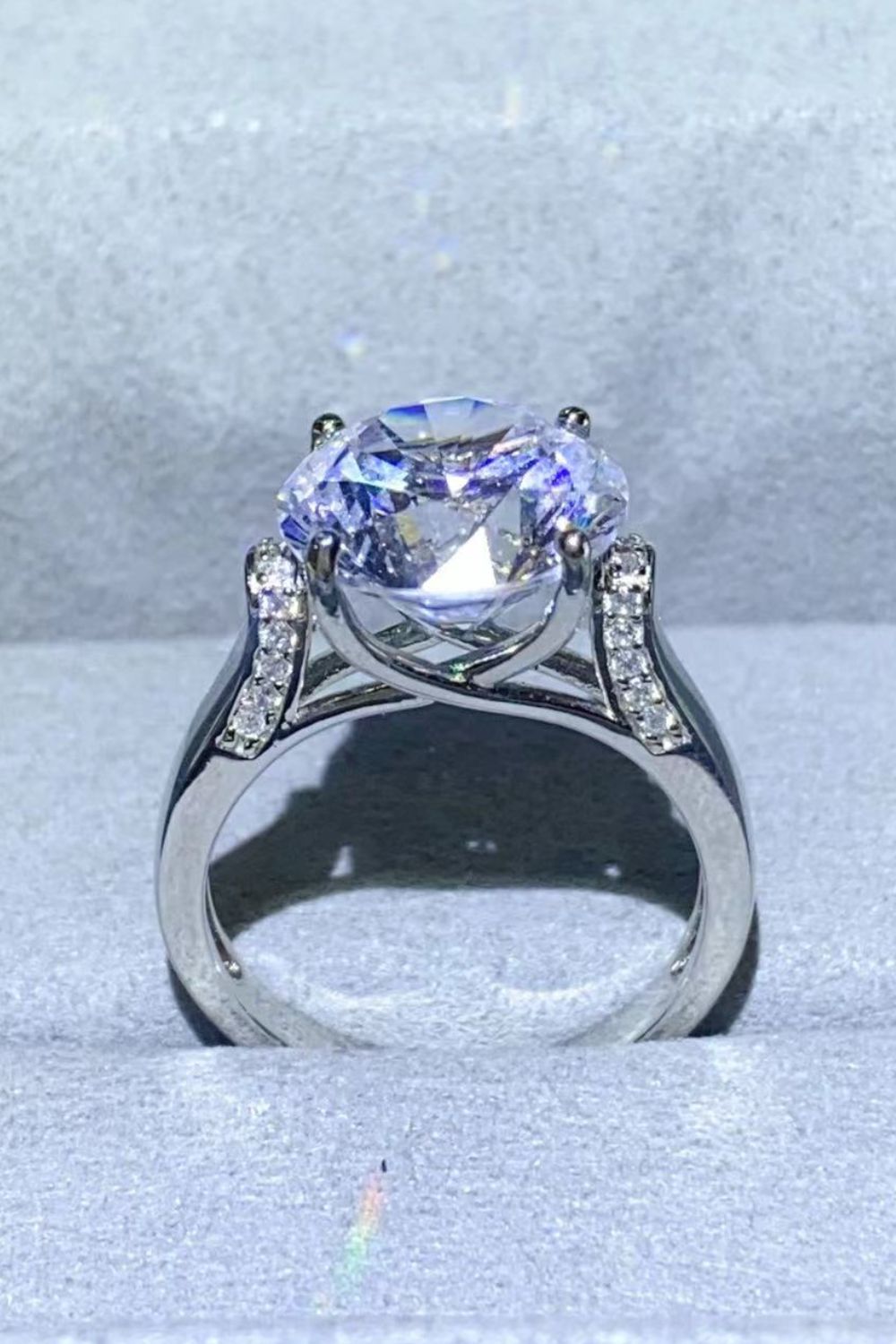 5 Carat Brilliant Round Cut Sparkala™ Platinum-Plated Ring by Sparkala