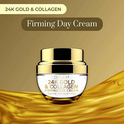 24K Gold &amp; Collagen Daily Face Moisturizer - Dermatologist Tested, Reduces Fine Lines, Anti-Aging, Clean Beauty, Cruelty-Free Korean Skincare, All Skin Types - 1.69 Oz